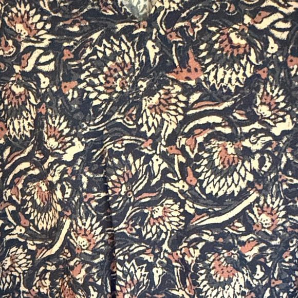 Faherty Navy and Coral Floral Blouse - Picture 3 of 5